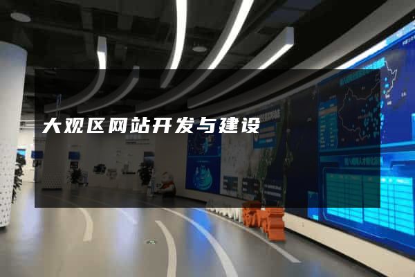 大观区网站开发与建设