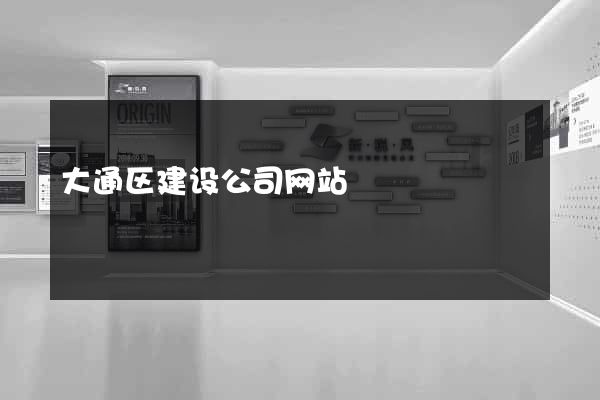 大通区建设公司网站