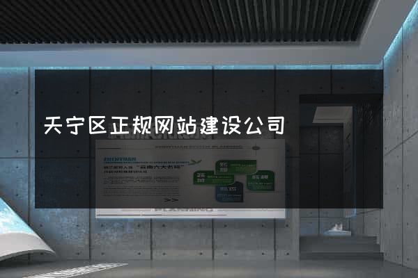 天宁区正规网站建设公司