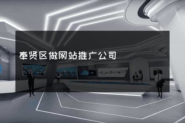 奉贤区做网站推广公司