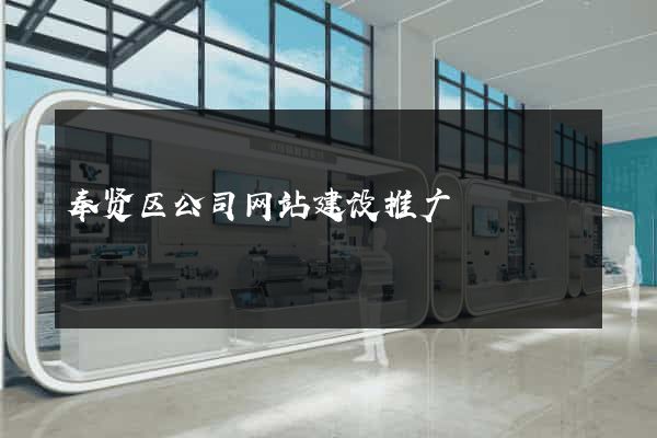 奉贤区公司网站建设推广