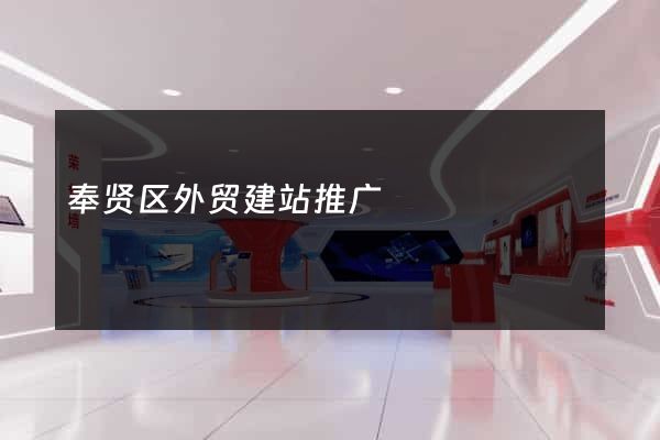 奉贤区外贸建站推广