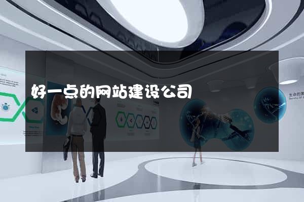 好一点的网站建设公司