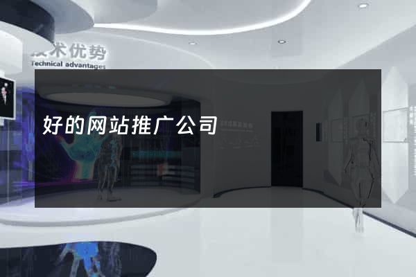 好的网站推广公司