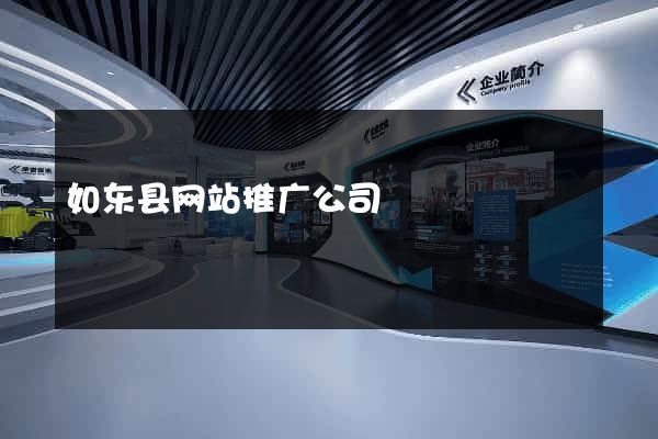 如东县网站推广公司
