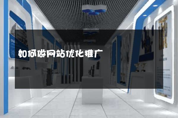 如何做网站优化推广