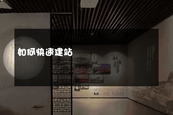 如何快速建站