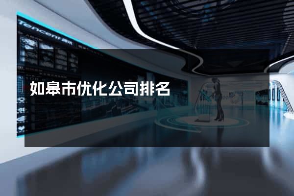 如皋市优化公司排名