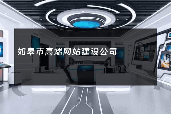 如皋市高端网站建设公司