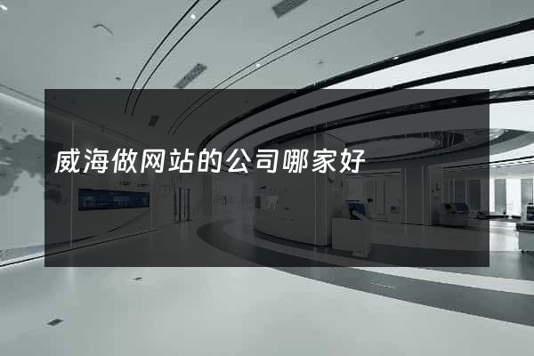 威海做网站的公司哪家好