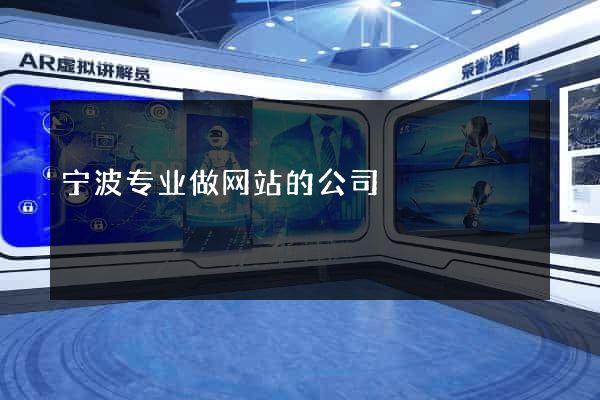 宁波专业做网站的公司