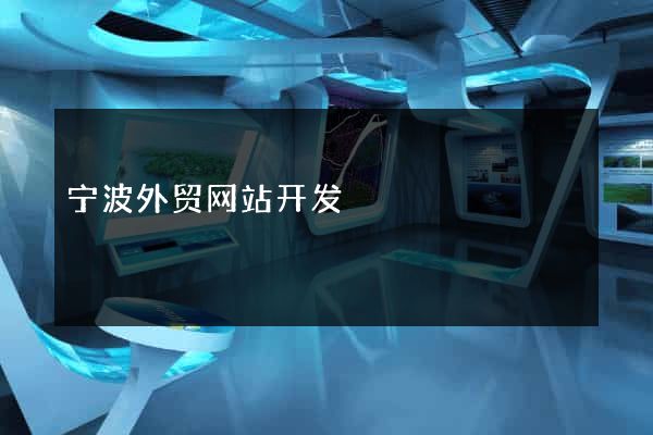 宁波外贸网站开发