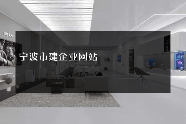 宁波市建企业网站