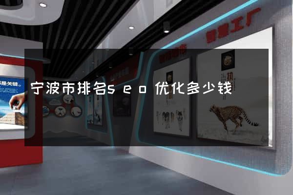 宁波市排名seo优化多少钱