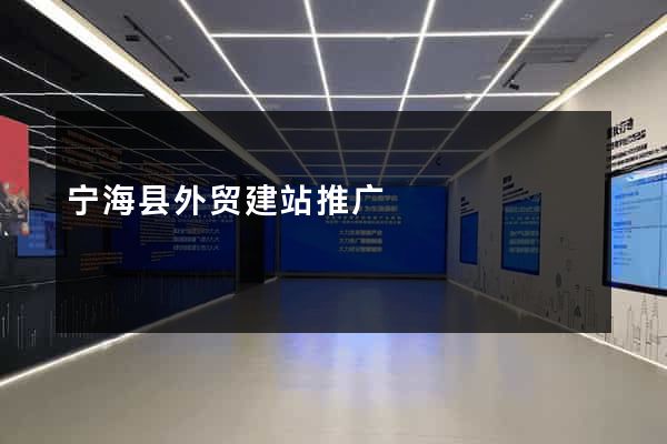 宁海县外贸建站推广