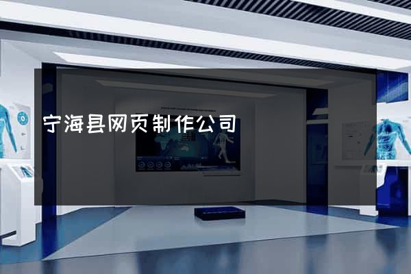 宁海县网页制作公司