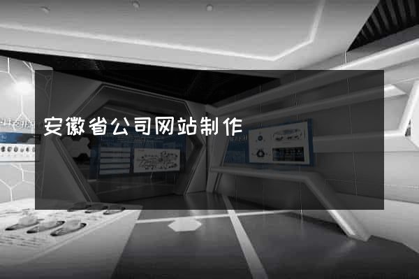 安徽省公司网站制作