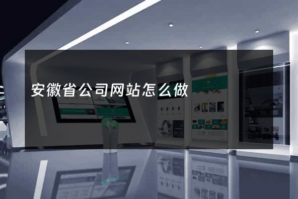 安徽省公司网站怎么做