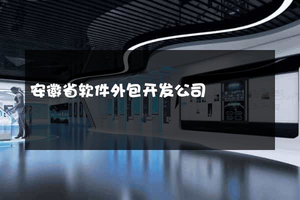安徽省软件外包开发公司