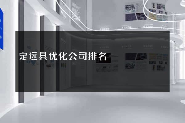定远县优化公司排名