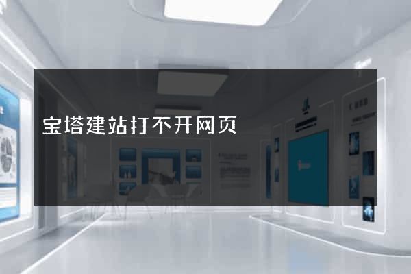 宝塔建站打不开网页