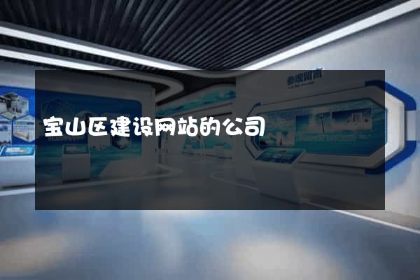 宝山区建设网站的公司