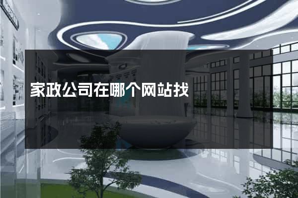 家政公司在哪个网站找