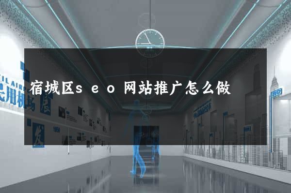 宿城区seo网站推广怎么做