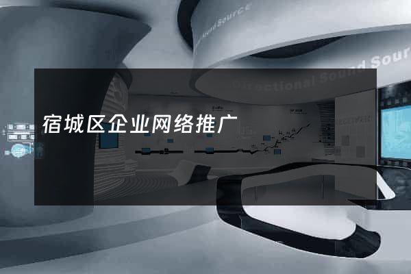 宿城区企业网络推广
