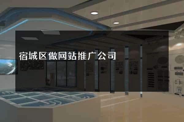 宿城区做网站推广公司
