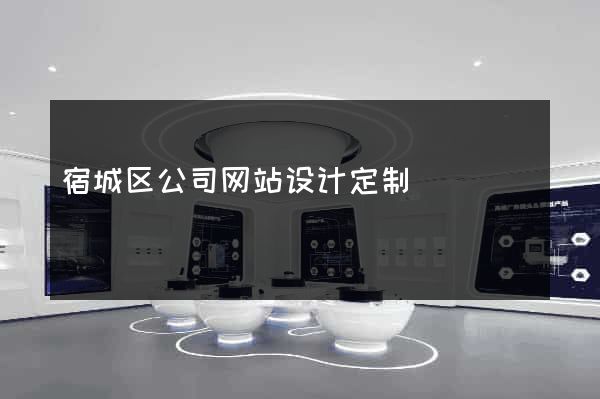 宿城区公司网站设计定制