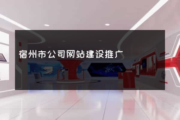宿州市公司网站建设推广