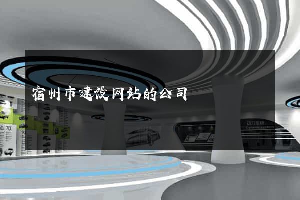 宿州市建设网站的公司