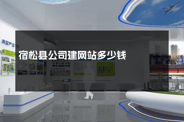 宿松县公司建网站多少钱