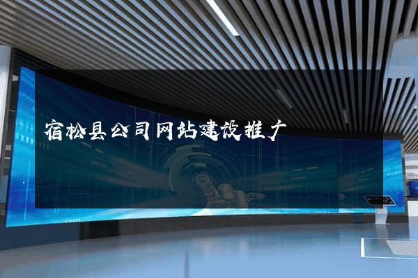 宿松县公司网站建设推广