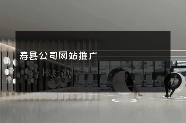 寿县公司网站推广