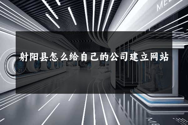 射阳县怎么给自己的公司建立网站
