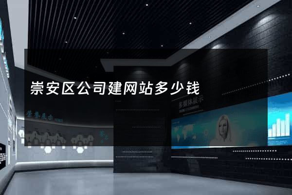 崇安区公司建网站多少钱
