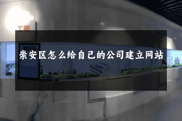 崇安区怎么给自己的公司建立网站