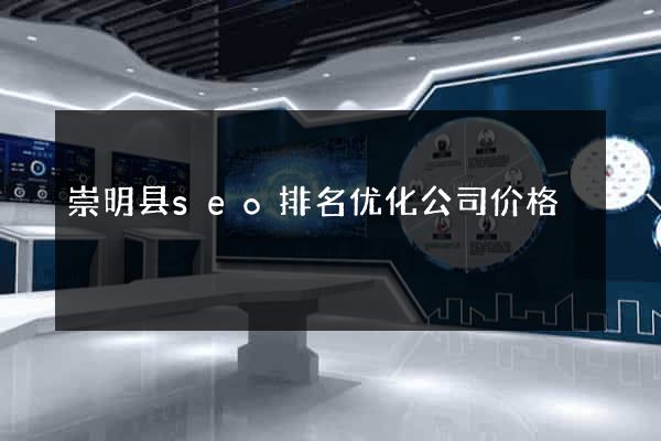 崇明县seo排名优化公司价格