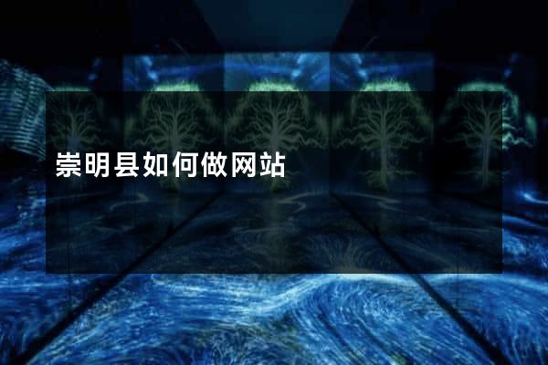 崇明县如何做网站