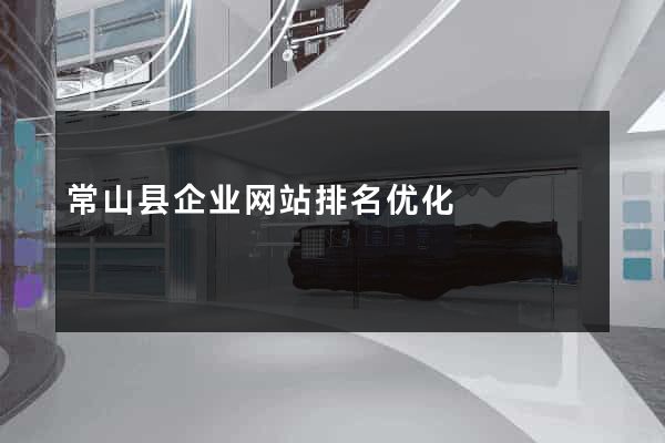常山县企业网站排名优化
