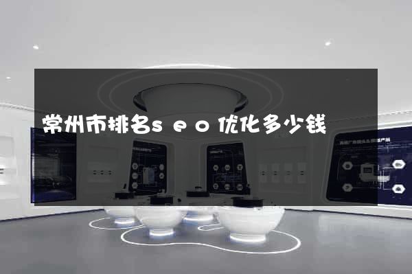 常州市排名seo优化多少钱