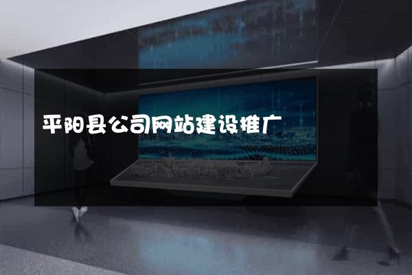 平阳县公司网站建设推广