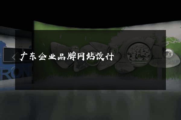 广东企业品牌网站设计