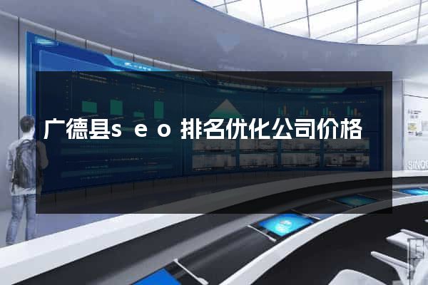 广德县seo排名优化公司价格