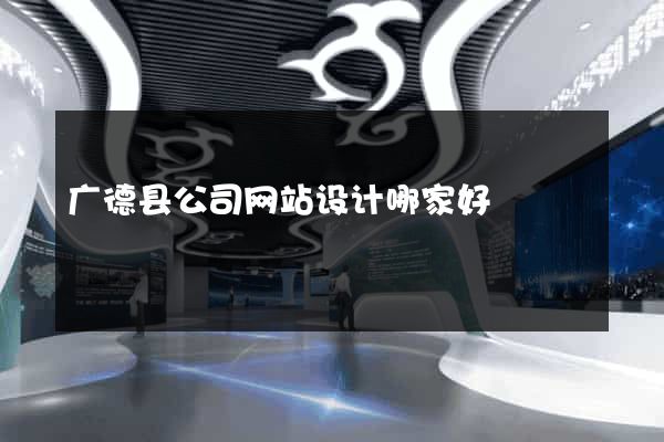广德县公司网站设计哪家好