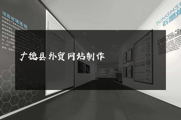 广德县外贸网站制作