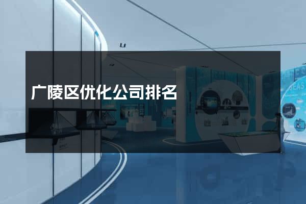 广陵区优化公司排名