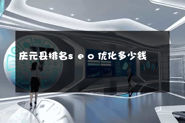 庆元县排名seo优化多少钱